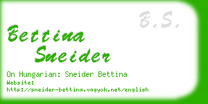 bettina sneider business card
